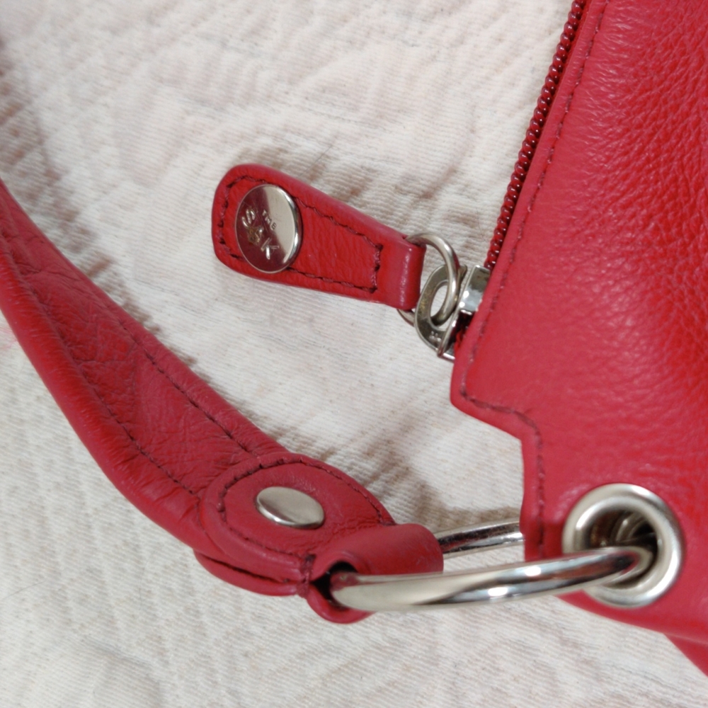 The Sak Red Leather Weaved Strap & Stitch Design Handbag - Picture 4 of 12